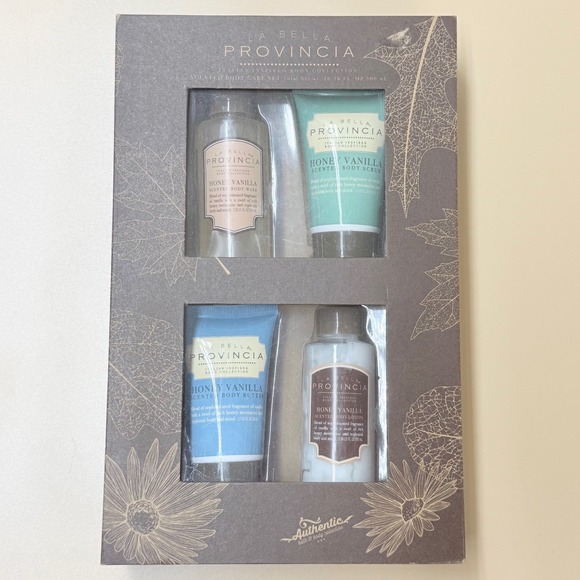 La Bella Provincia Other - La Bella Provincia Honey Vanilla 4pc Body Care Set Lotion Scrub Wash NWT